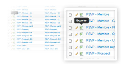 Exportez vos listes facilement